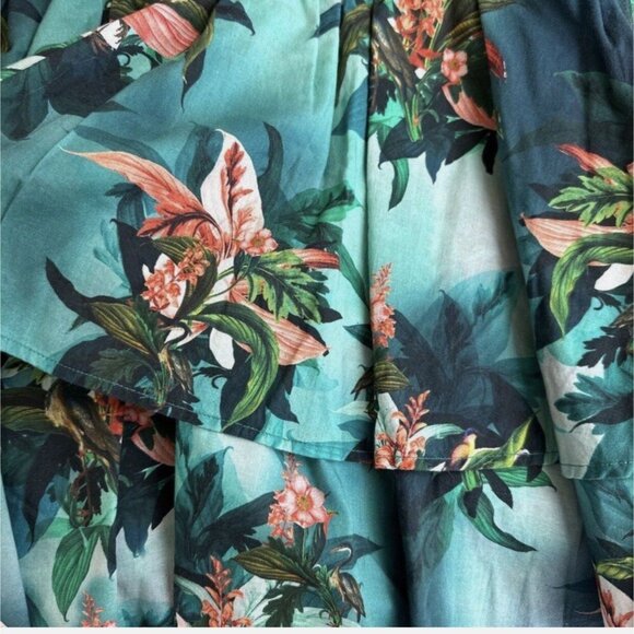 INC International Concepts Tropical Floral Skirt, Size M, Shirred Waist Lined - Picture 6 of 6